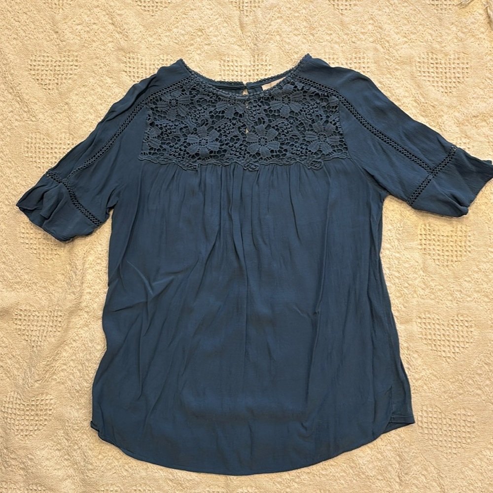 Loft Blue Floral Top